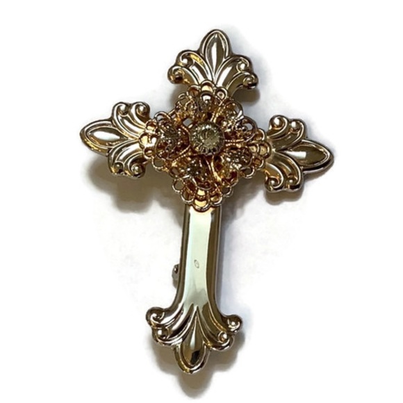Vintage Cross Brooch signed Jane 1998 AOL - Picture 2 of 11